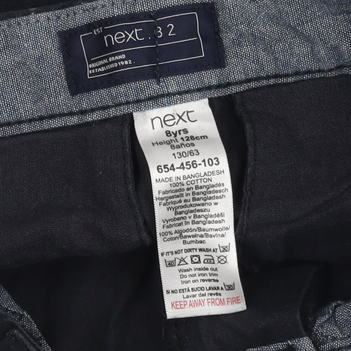 Next Boys Black Chino Shorts, 8 Years, Cotton, Casual