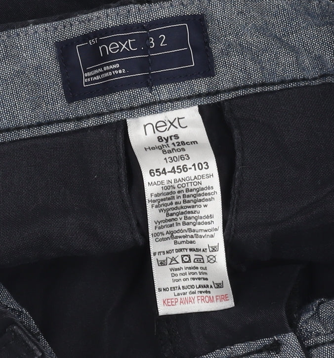 Next Boys Black Chino Shorts, 8 Years, Cotton, Casual