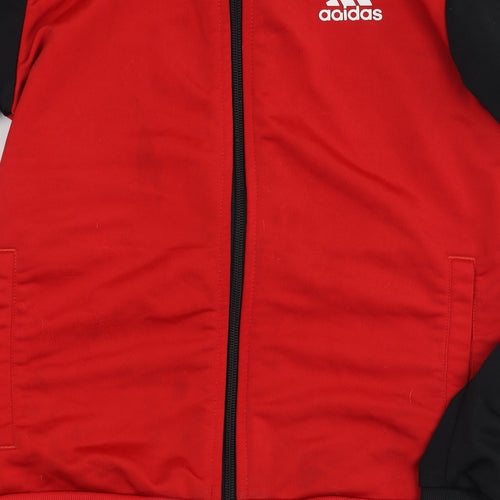 Adidas Boys Red Track Jacket 9-10 Years