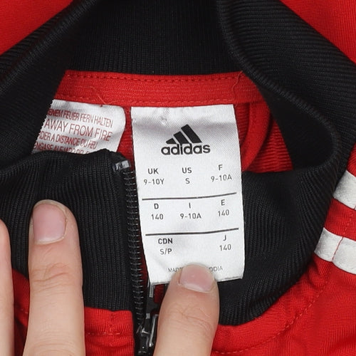 Adidas Boys Red Track Jacket 9-10 Years