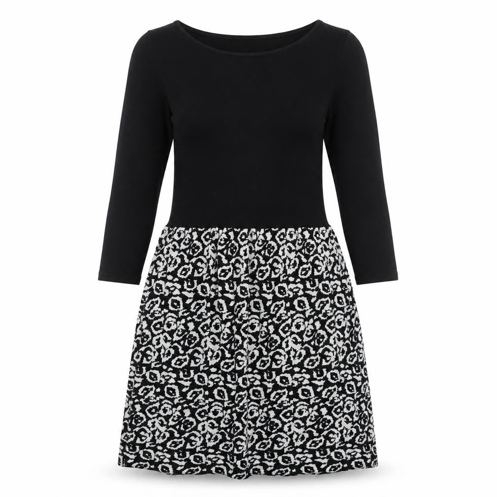 Front view of Monsoon Women’s Black A-Line Dress, size UK 10