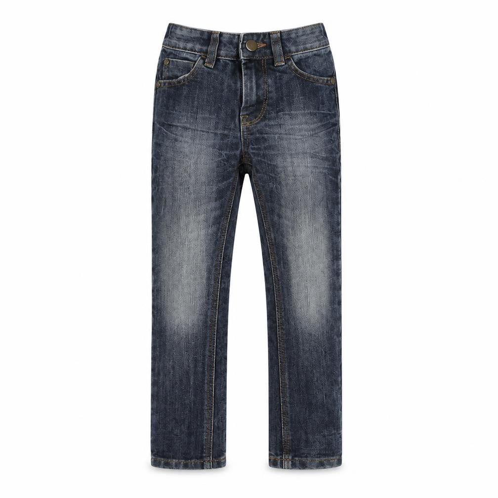 Front view of Next girls’ blue jeans, 4 years, regular denim, casual style