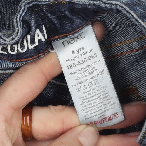 Next Girls Blue Jeans, 4 Years, Regular Denim, Casual Style