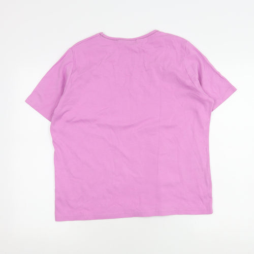 Honor Millburn Women's Pink Cotton T-Shirt, Size L