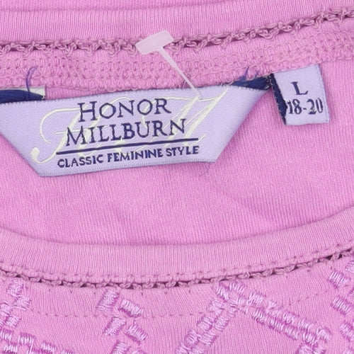 Honor Millburn Women's Pink Cotton T-Shirt, Size L