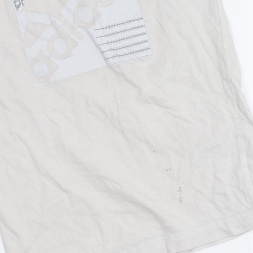 Adidas Boys Beige Graphic T-Shirt 9-10 Years