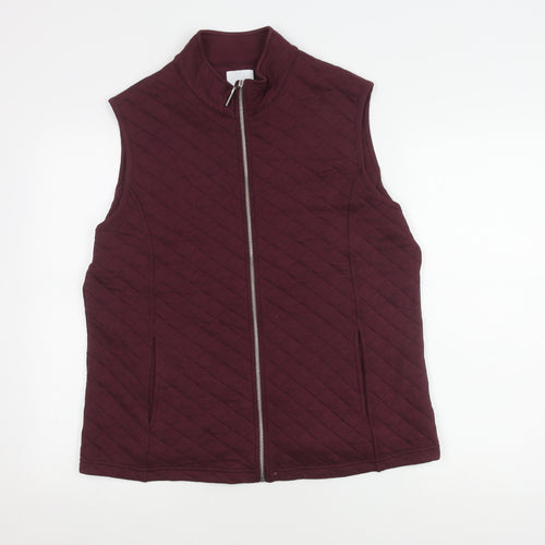 Dash Women's Red Quilted Waistcoat Size 18