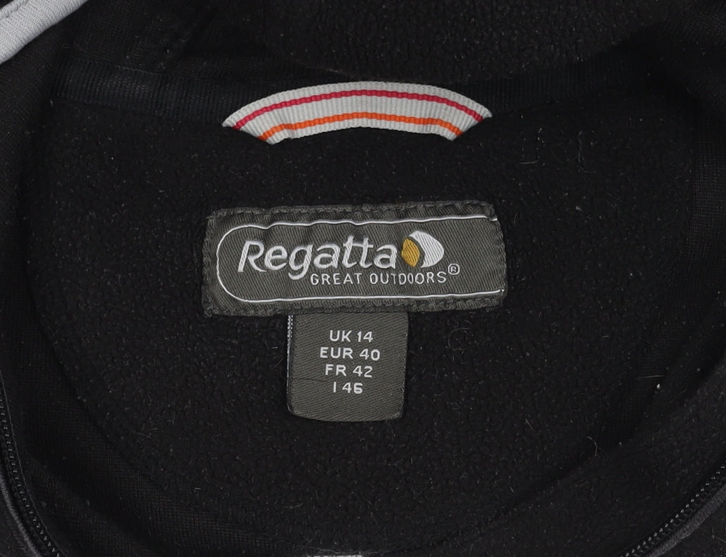 Regatta Women's Black Fleece Jacket, Size 14, Winter Casual