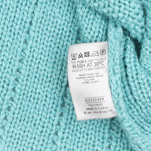Per Una Women's Blue Cardigan M Knit Button Spring