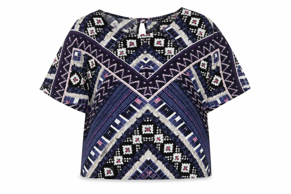 Front view of Warehouse Women's Multicoloured Top, size 14