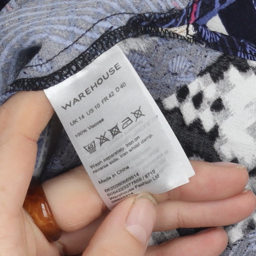 Warehouse Women's Multicoloured Top Size 14