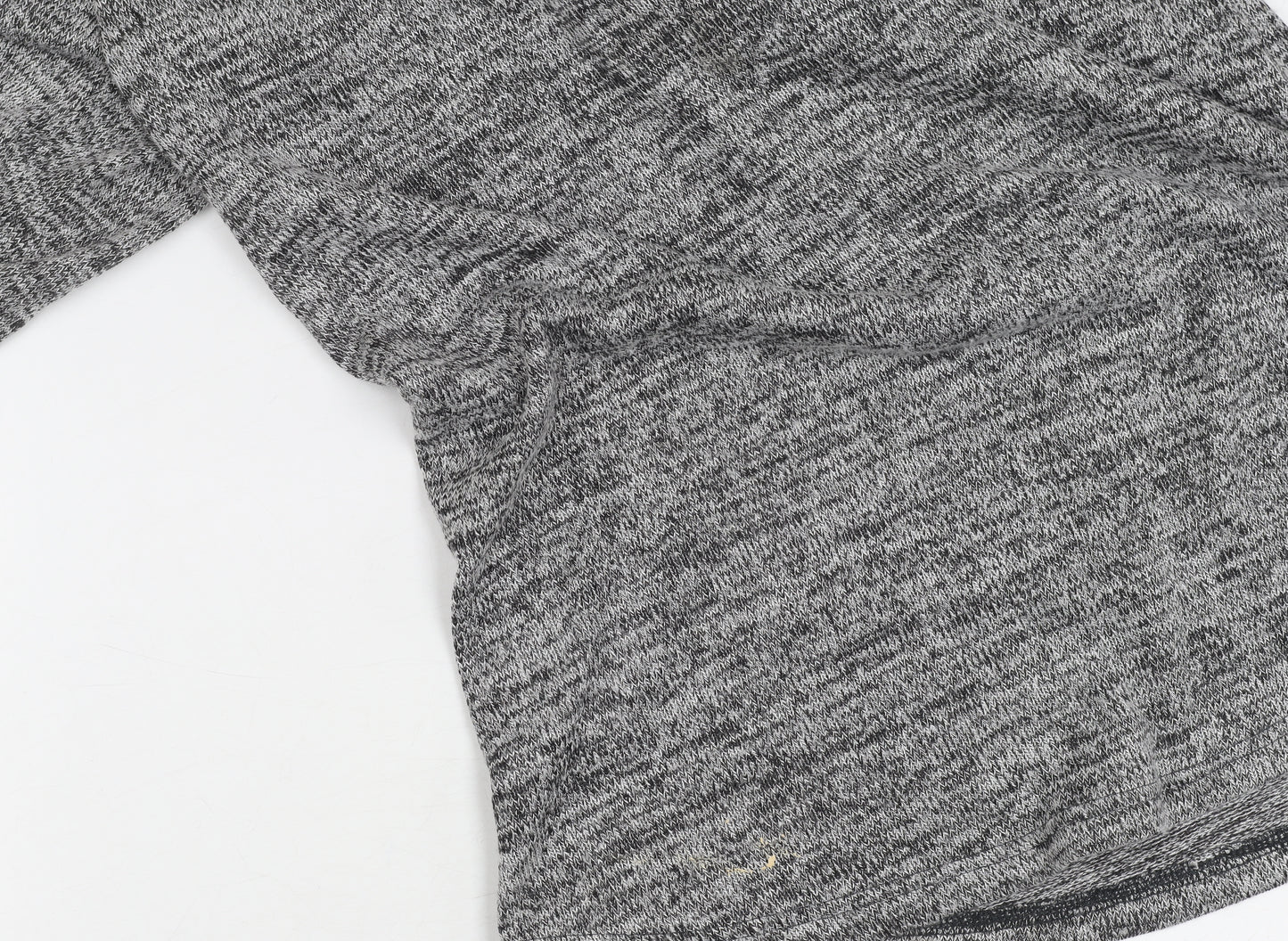 Fransa Women's Grey 3/4 Sleeve Knit Jumper, Size S