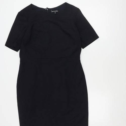 Next Women's Black Sheath Dress Size 16 Knee Length