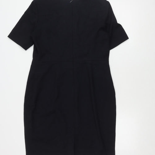 Next Women's Black Sheath Dress Size 16 Knee Length