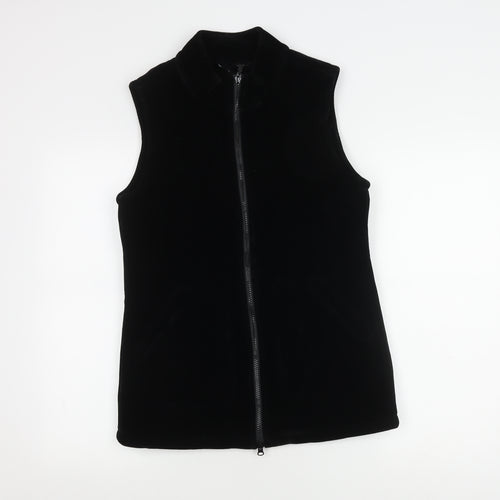 Alexara Women's Black Waistcoat Sleeveless Regular Fit