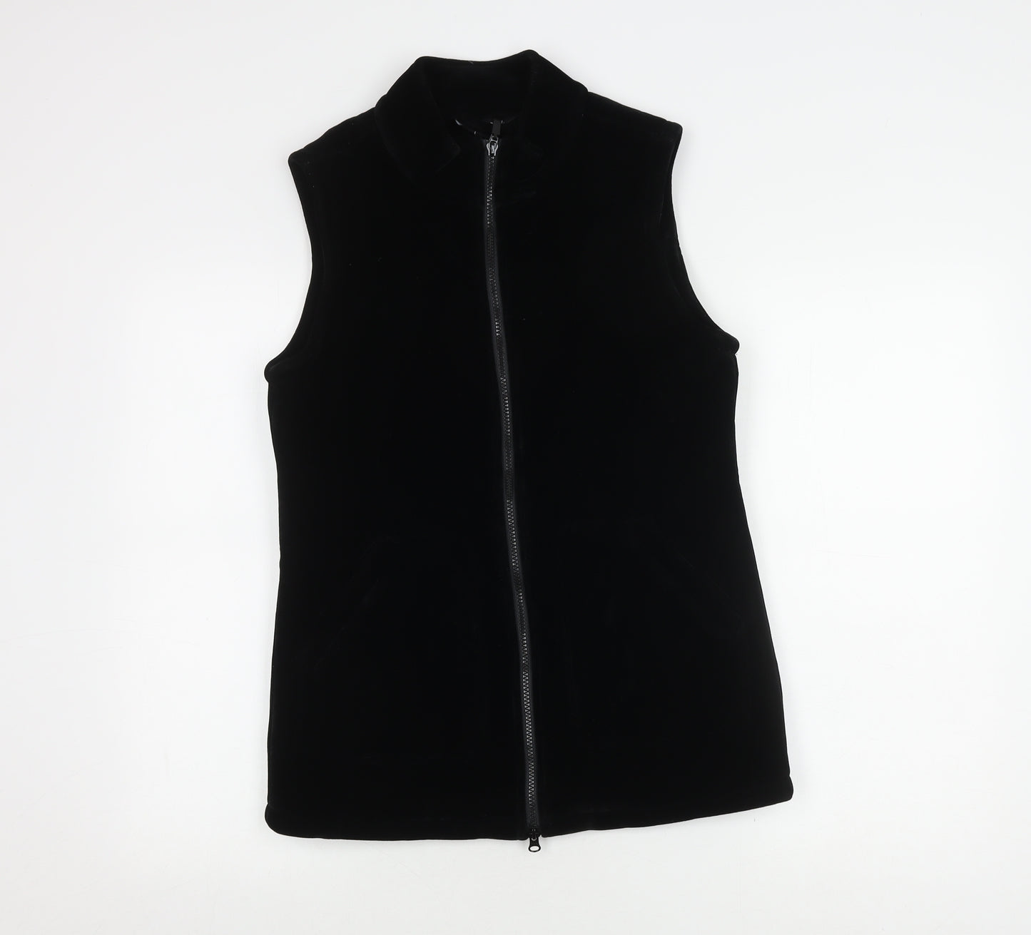 Alexara Women's Black Waistcoat Sleeveless Regular Fit