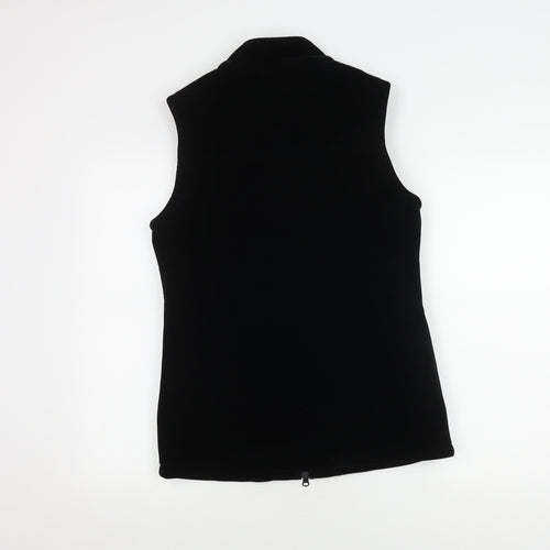 Alexara Women's Black Waistcoat Sleeveless Regular Fit