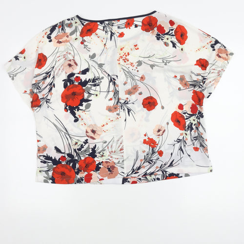 Marks and Spencer Women's Floral Top, Multicoloured, Size 16