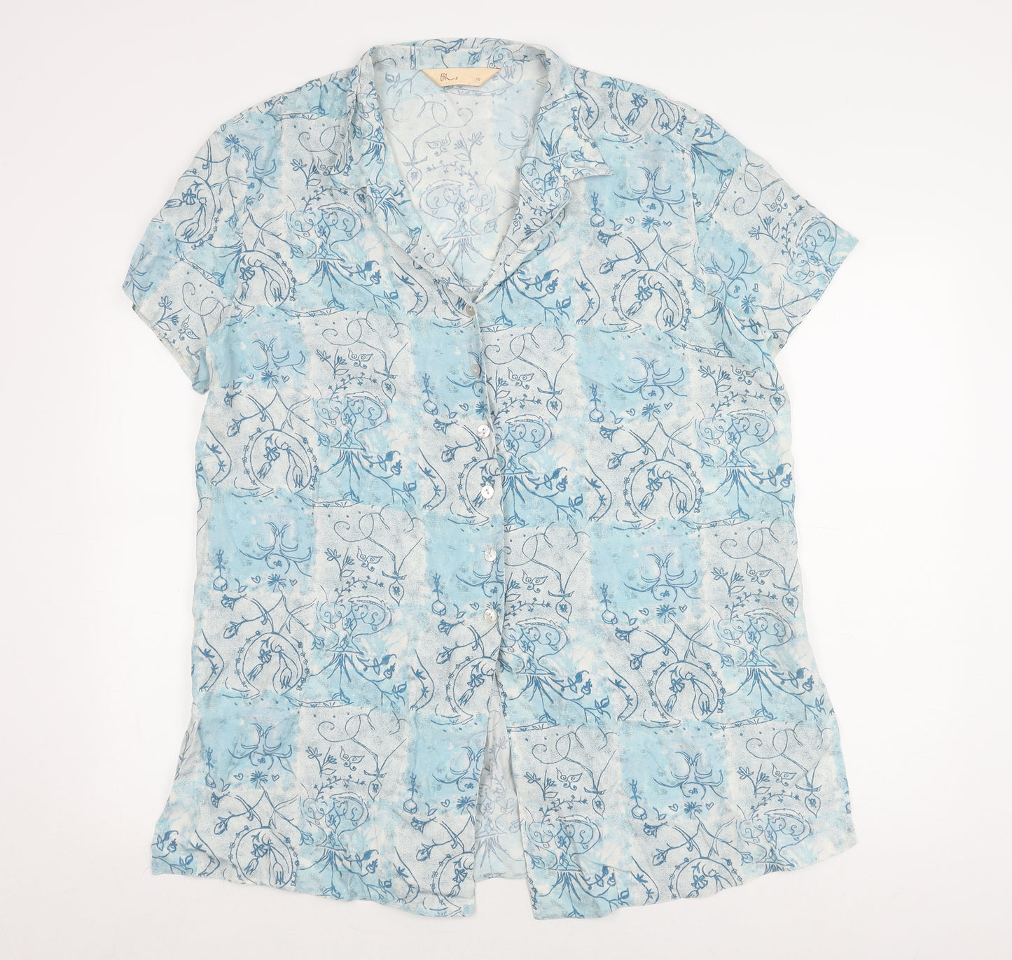 BHS Women's Multicoloured Viscose Blouse XS