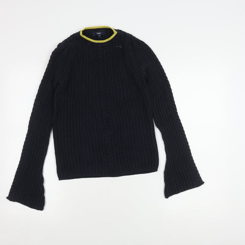 Next Women's Black Wool Pullover Jumper Size 10