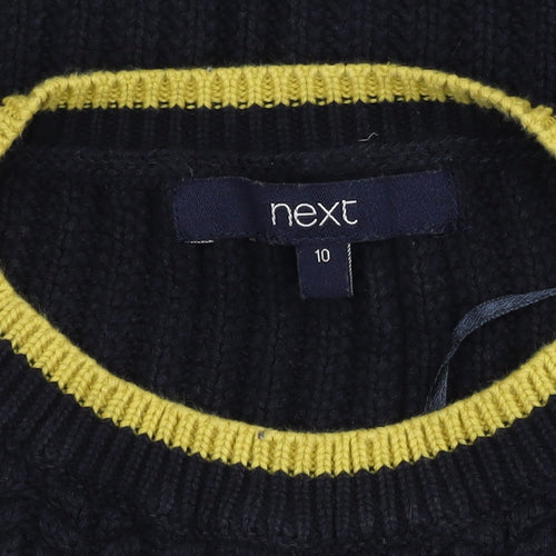 Next Women's Black Wool Pullover Jumper Size 10