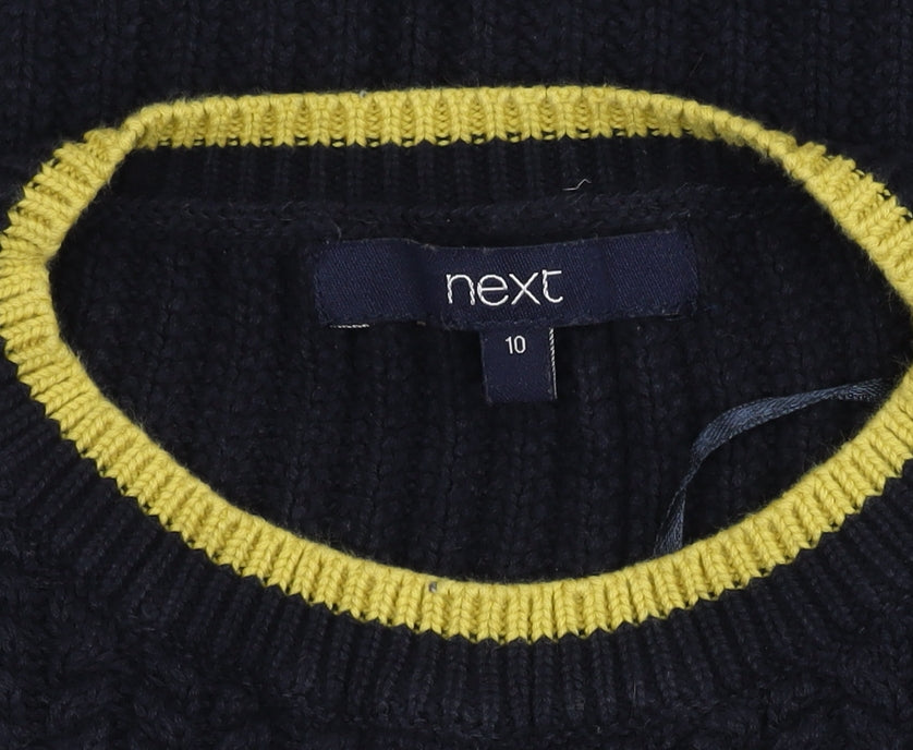 Next Women's Black Wool Pullover Jumper Size 10