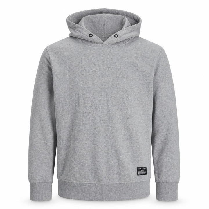 Jack & Jones Womens Grey Hoodie, 1X, Logo Accent
