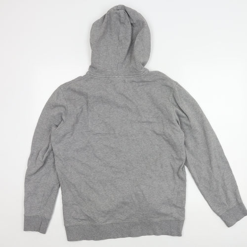 Jack & Jones Men's Grey Hoodie, 1X, Logo Accent