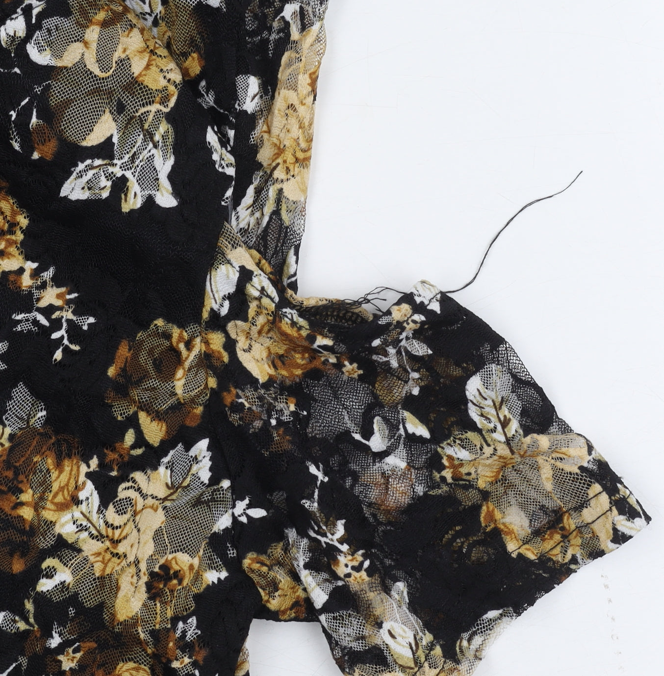 Select Women's Black Floral Cold Shoulder Dress Size 16