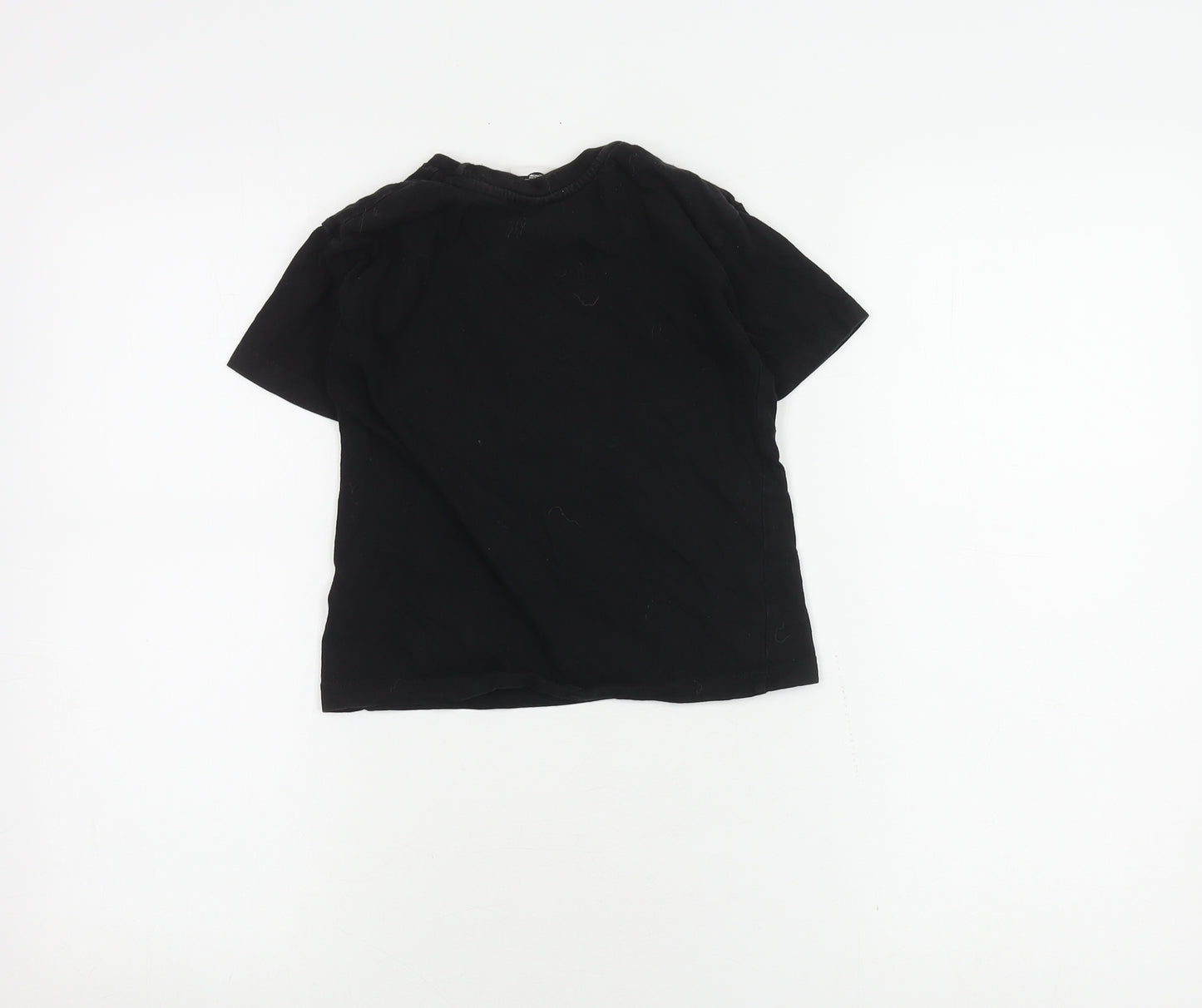 Primark Boys Black Jurassic World T-Shirt 6-7Y with Sequin Accents