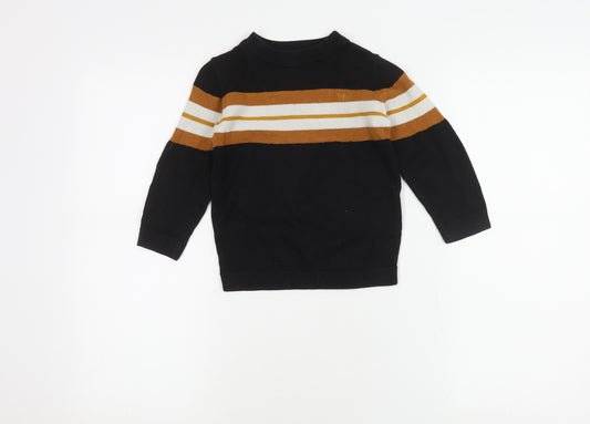 River Island Boys Black Strip Jumper - 4-5 Years