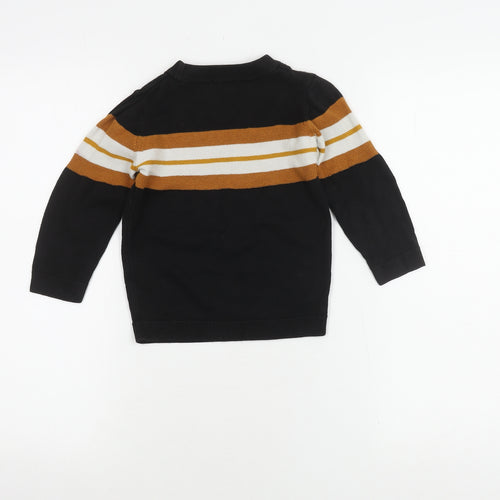 River Island Boys Black Strip Jumper - 4-5 Years