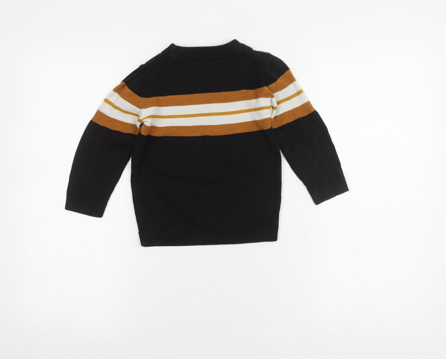 River Island Boys Black Strip Jumper - 4-5 Years