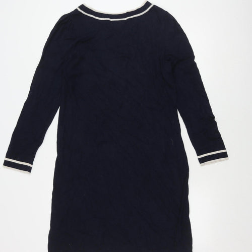 Wallis Women's Blue Long Sleeve Boat Neck Dress