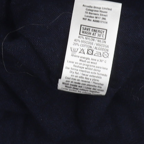 Wallis Women's Blue Long Sleeve Boat Neck Dress