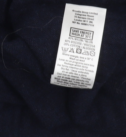 Wallis Women's Blue Long Sleeve Boat Neck Dress