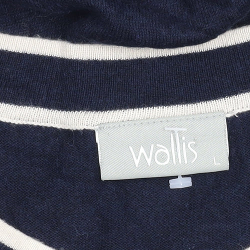 Wallis Women's Blue Long Sleeve Boat Neck Dress