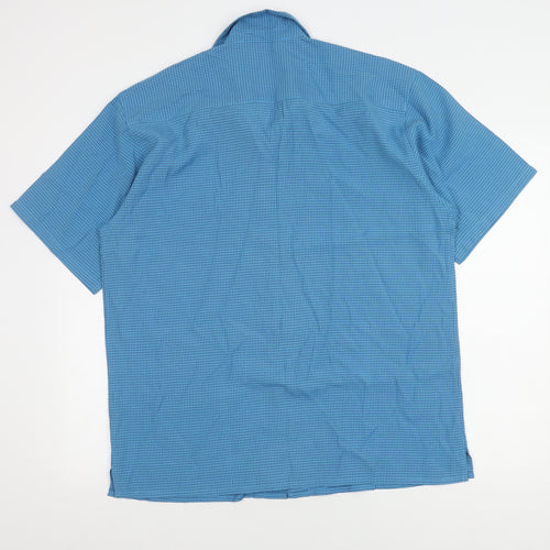 Debenhams Men's Blue Checked Casual Shirt, Medium