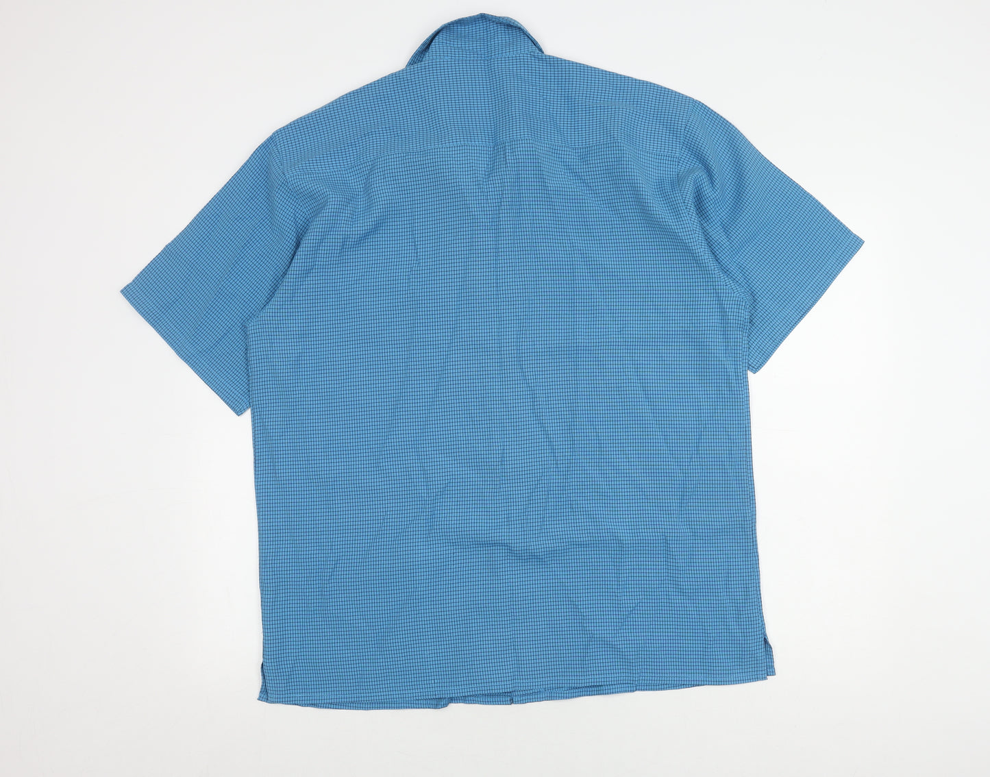 Debenhams Men's Blue Checked Casual Shirt, Medium