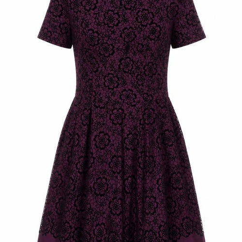 Oasis Women's Purple A-Line Floral Dress Size 10