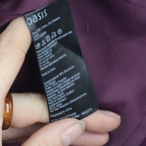 Oasis Women's Purple A-Line Floral Dress Size 10