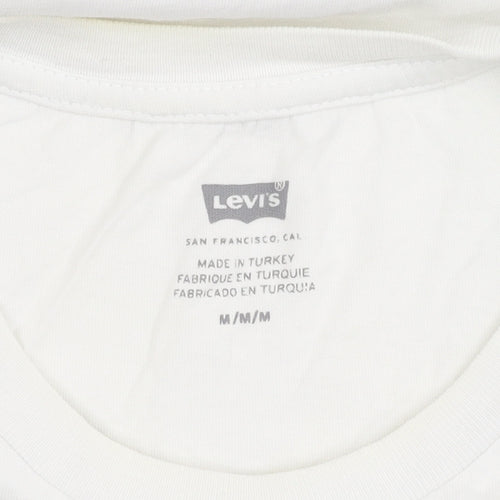 Levi's Women's White T-Shirt Medium Casual
