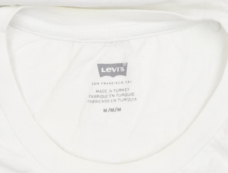 Levi's Women's White T-Shirt Medium Casual