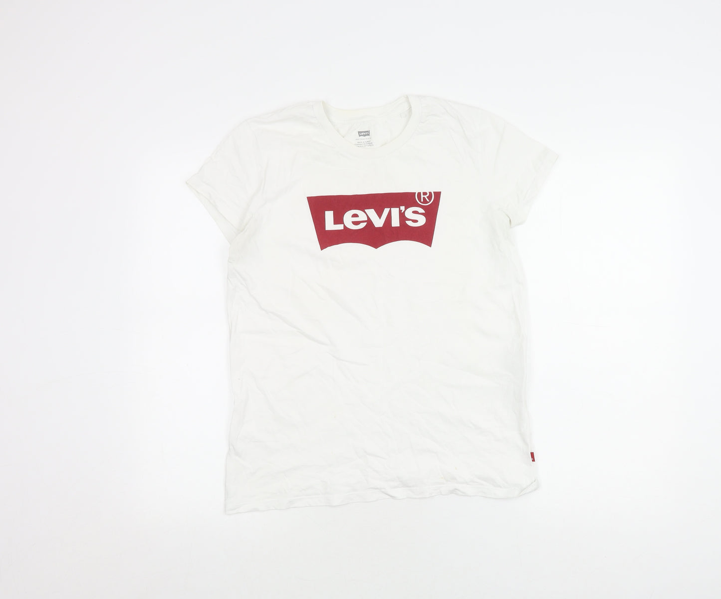 Levi's Women's White T-Shirt Medium Casual