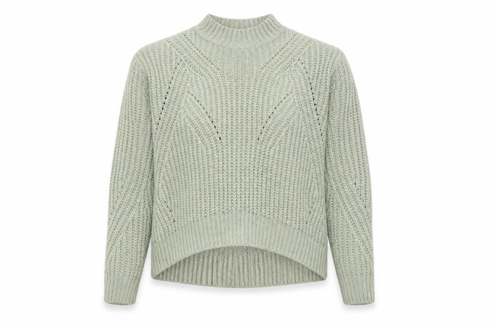 Front view of Next Women's Ivory High Neck Chunky jumper - S