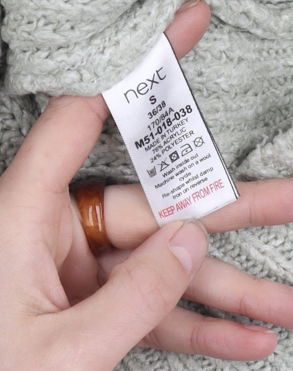 Next Women's Ivory High Neck Chunky Pullover Jumper - S