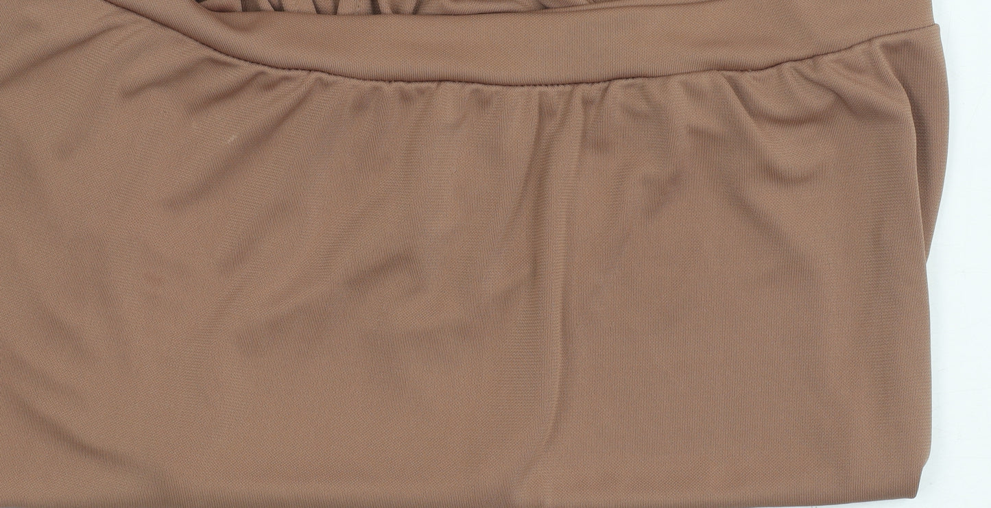 River Island Brown Halter Wrap Top, Women's Size 6, Summer Casual