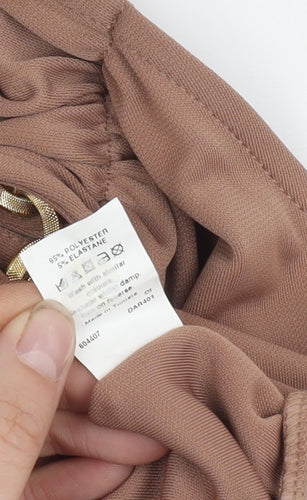 River Island Brown Halter Wrap Top, Women's Size 6, Summer Casual