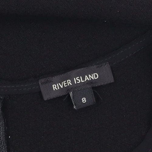 River Island Women's Black Sheath Dress Size 8