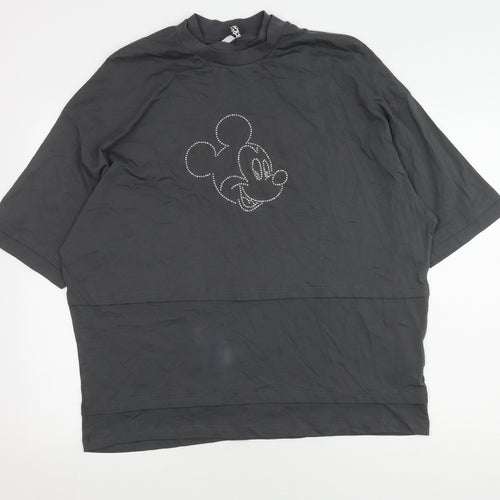 ASOS DESIGN Unisex Mickey Mouse Grey T-Shirt S